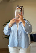 Stripped shirt كم مقلوب
