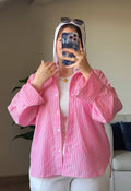 Stripped shirt كم مقلوب